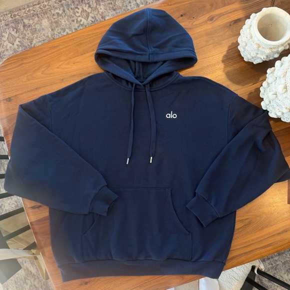 ALO Accolade Navy Blue Hoodie - Picture 1 of 3